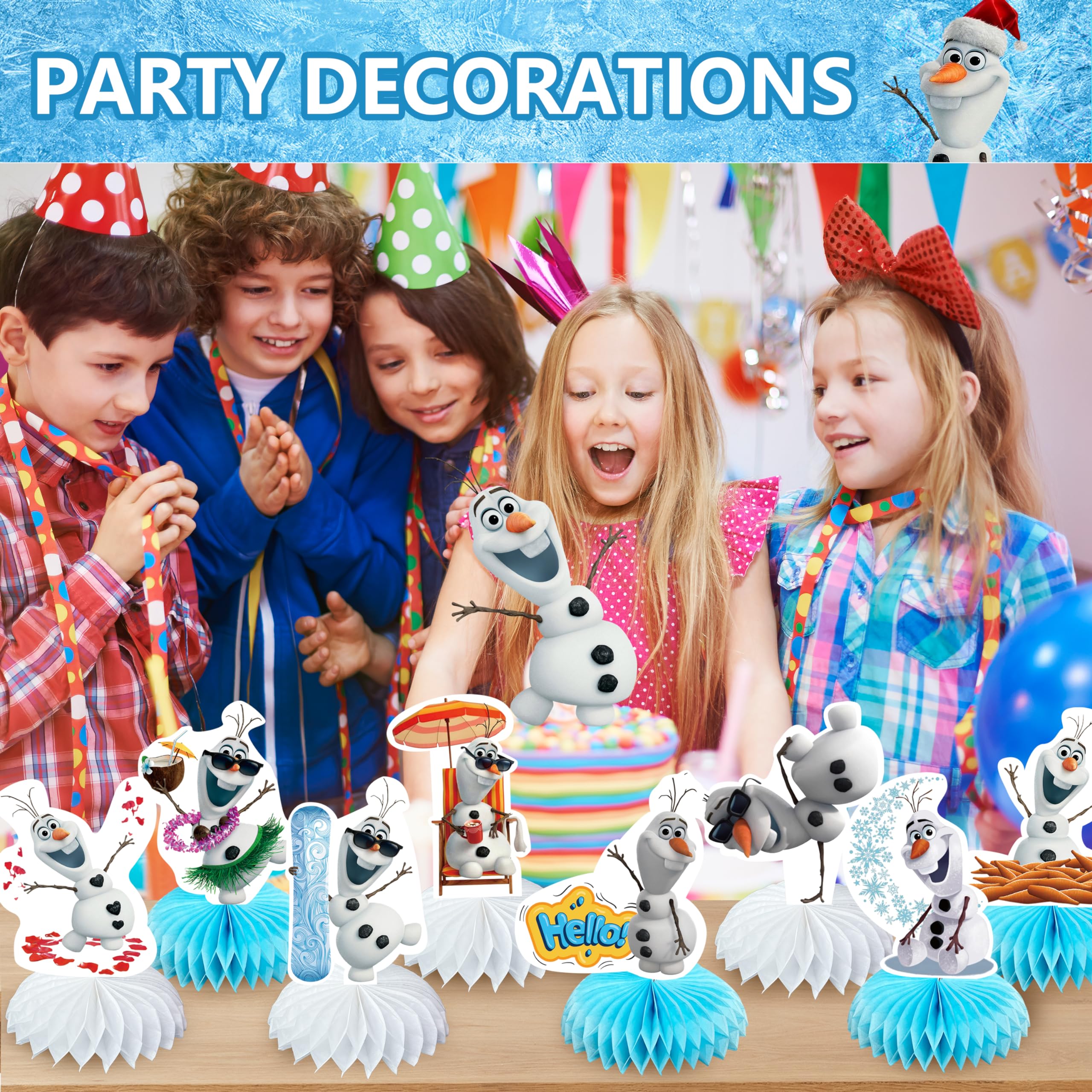 8-Piece Running Theme Honeycomb Centerpieces - Birthday Party Decorations With Sport Designs