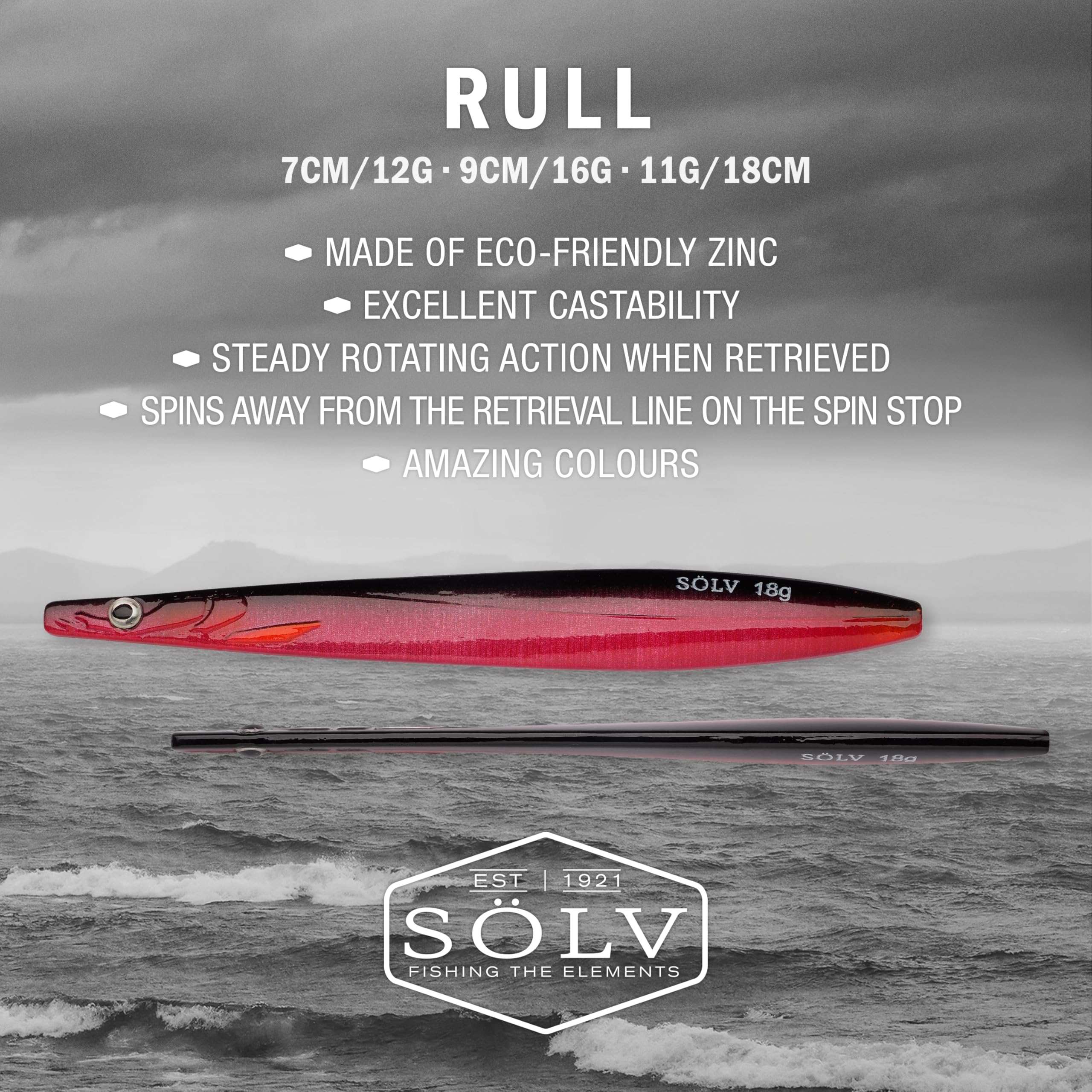 Abu Garcia Sölv Rull Spinning Lure | Metalowa łyżka do dalekich rzutów na pstrąga, troć wędrowną, okonia i łososia | Stały obrót i błysk | Wędkarstwo morskie i słodkowodne | Baitfish, 11 cm
