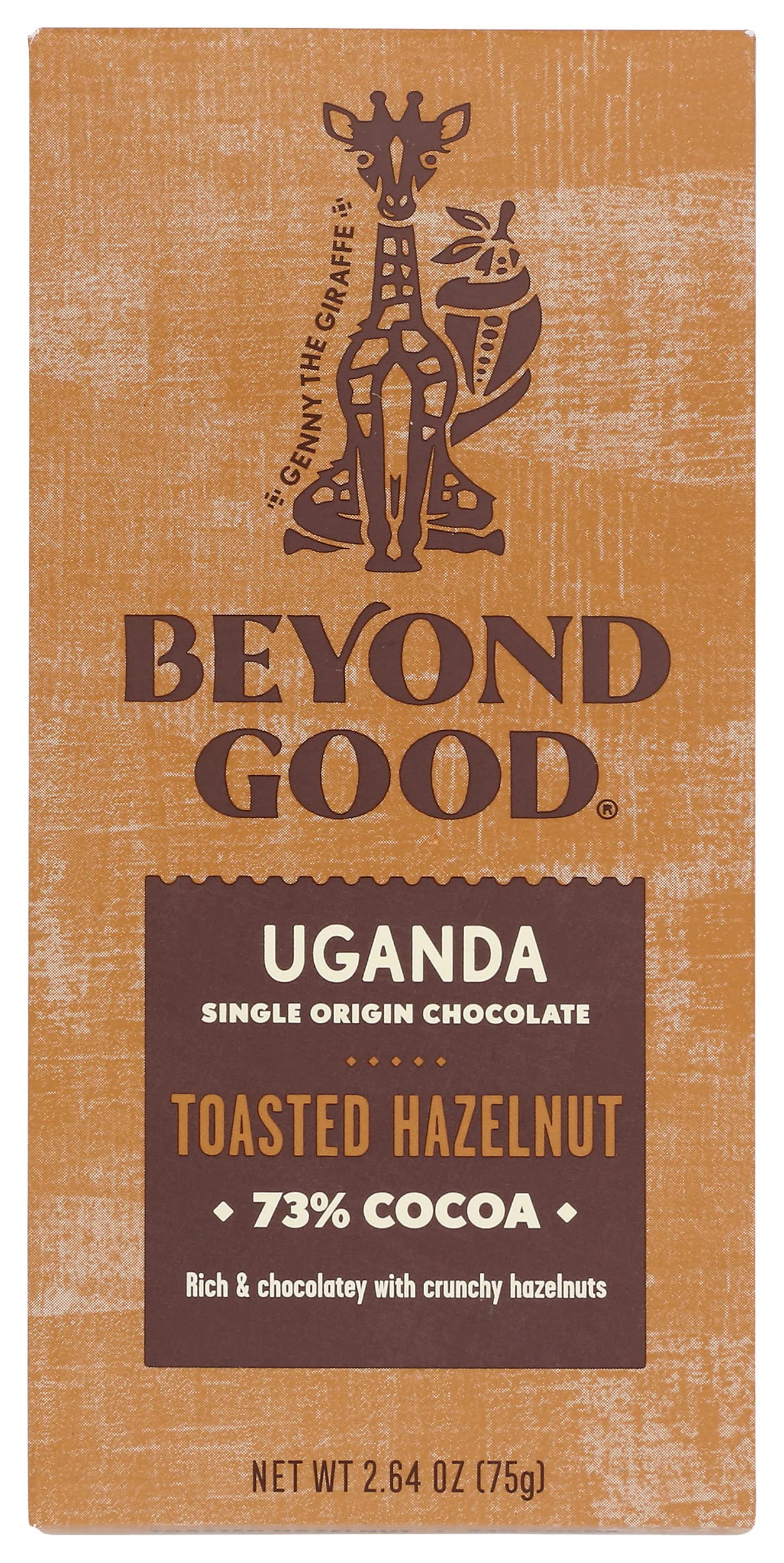 Beyond Good Dark Chocolate Toasted Hazelnut Bar, 2.64 Oz