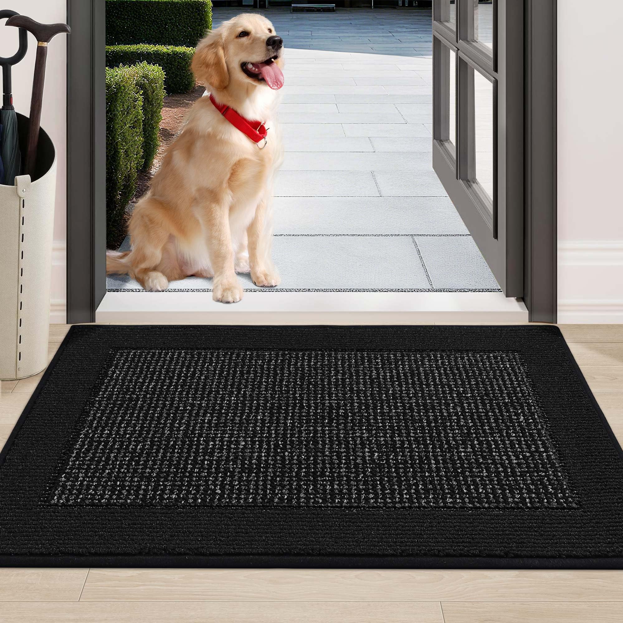 BEQHAUSE Indoor Door Mat 24 x 36 Dirt Trapper Door Mats Non-Slip Entryway Rugs Washable Resist Dirt Absorbent