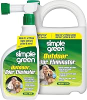 Simple Green Outdoor Pet Odor Eliminator for Dogs - 32oz Hose End Sprayer + 1 Gallon Refill, Safe for Artificial Grass, Turf, Patio