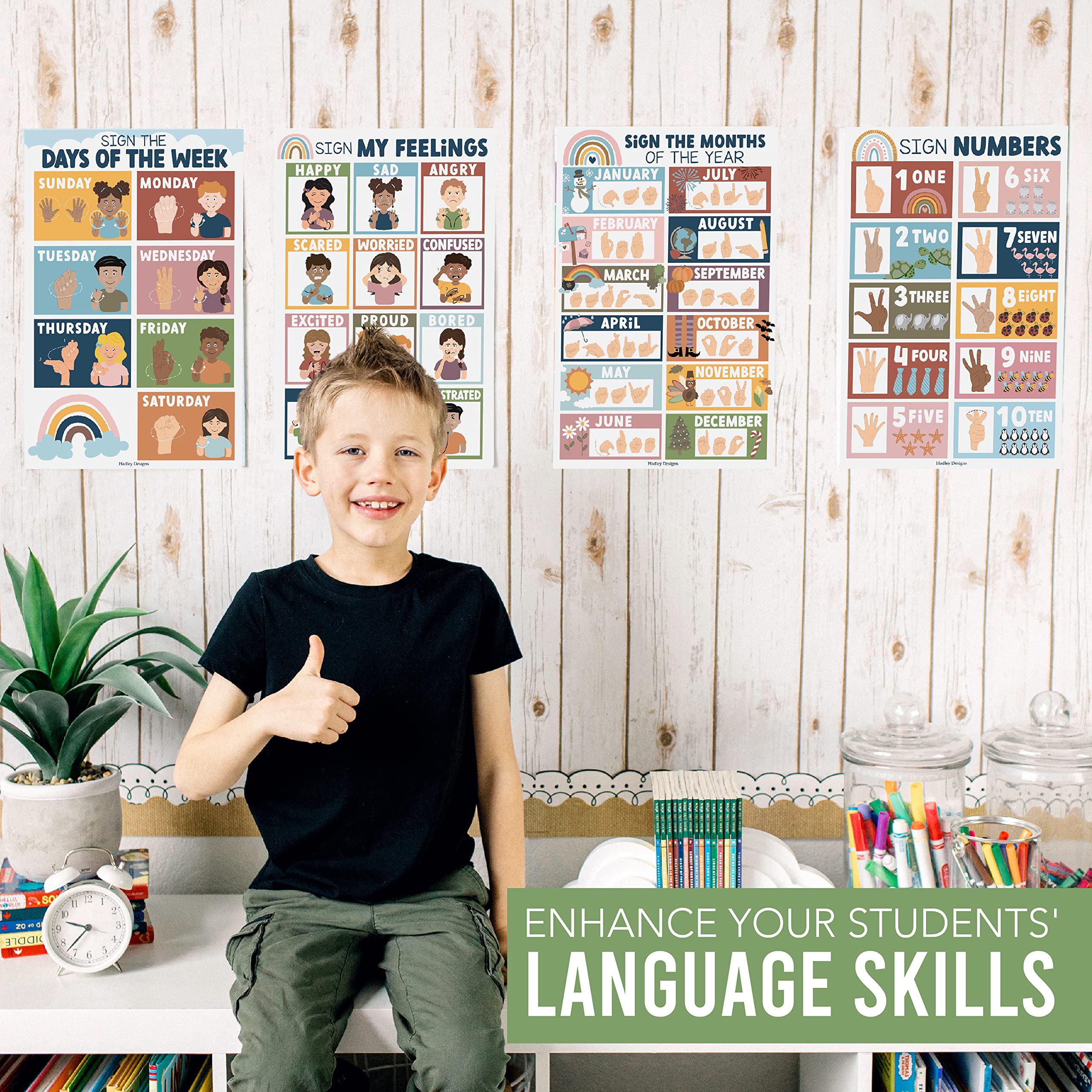 Snapklik.com : Hadley Designs Sign Language Posters For Classroom Decor ...