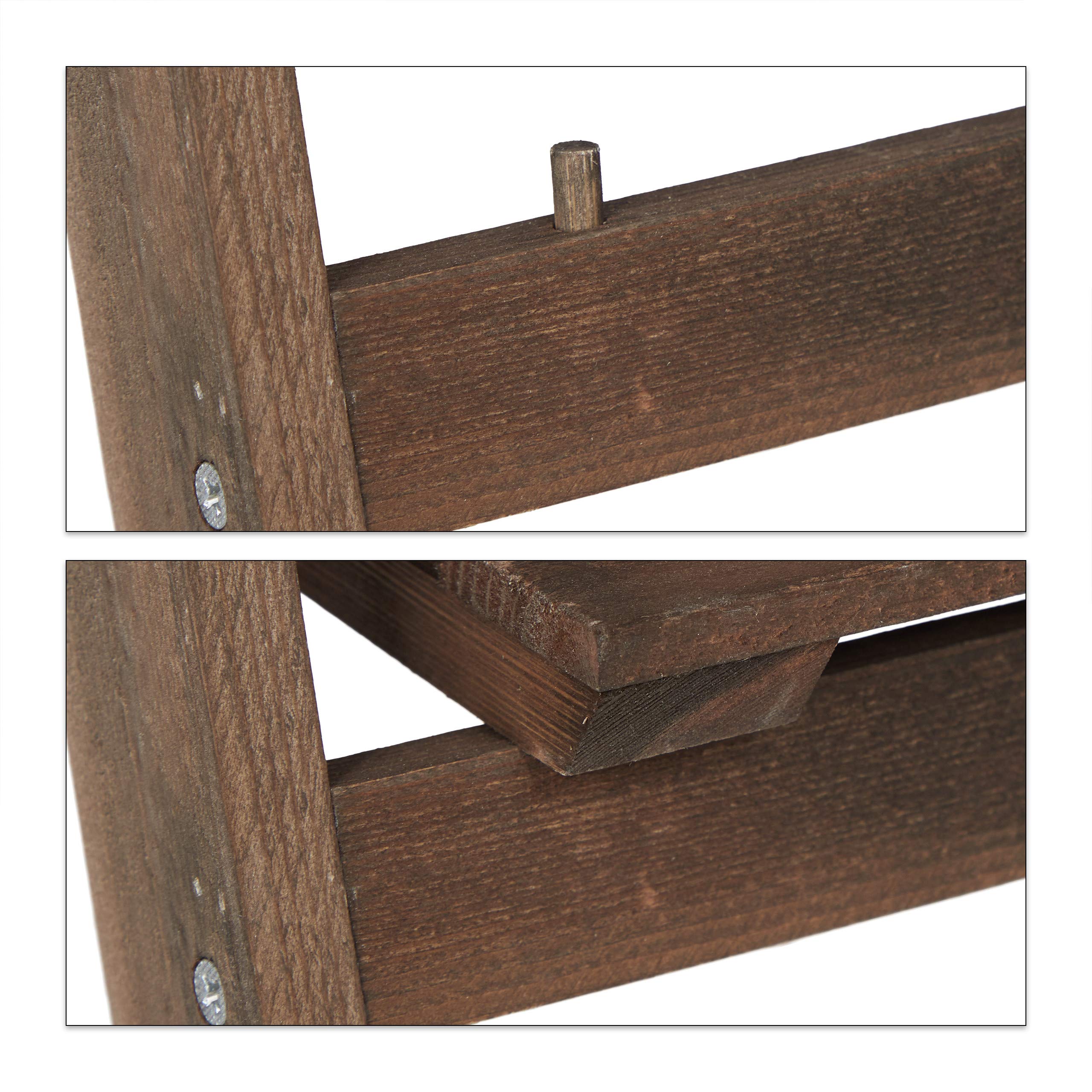 relaxdays Fioriera per Piante, Legno, 108,00 x 41,00 x 40,00cm
