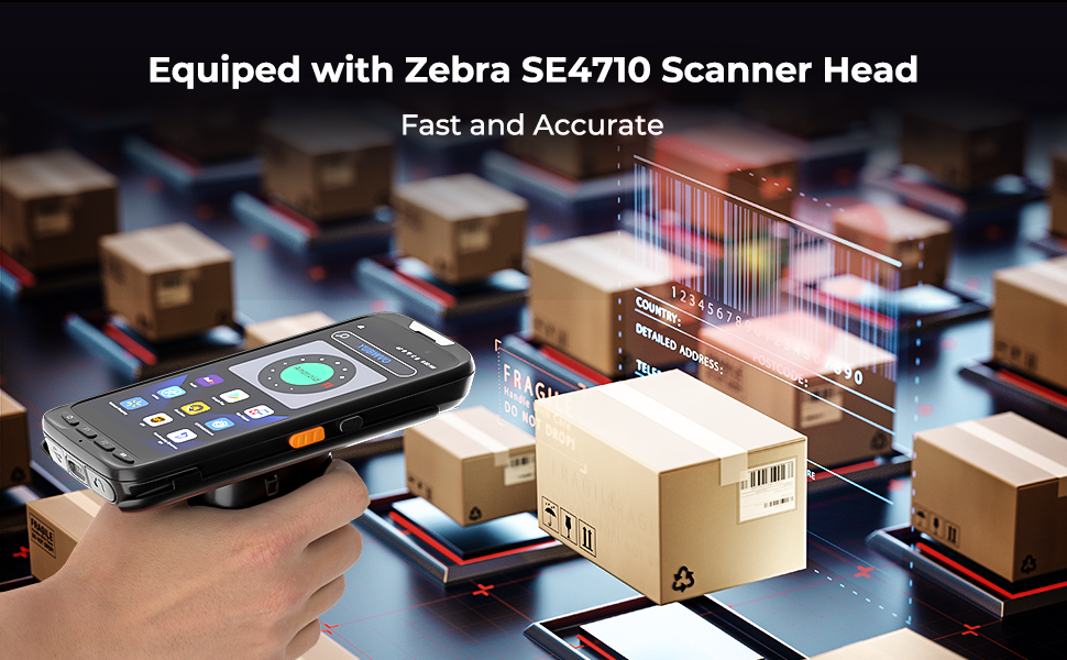 Amazon.com : Android 11 9000mAh Barcode Scanner with Pistol Grip
