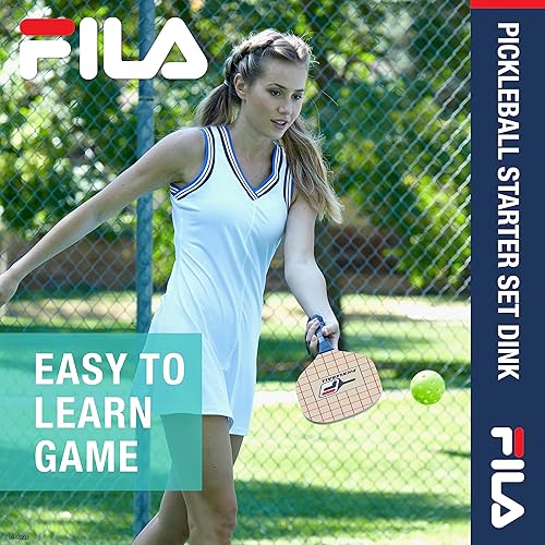 Miniatura 10 de FILA Accessories Juego de 2 palas de pickleball - Incluye 2 raquetas de pickleball, 2 pelotas de pickleball para exteriores, raqueta de pickleball