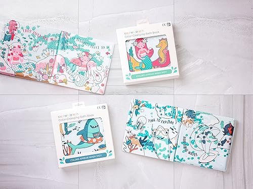 Miniatura 5 de Stephen Joseph, Libro flotante que cambia de color, juguetes de baño para niños pequeños, tiburón