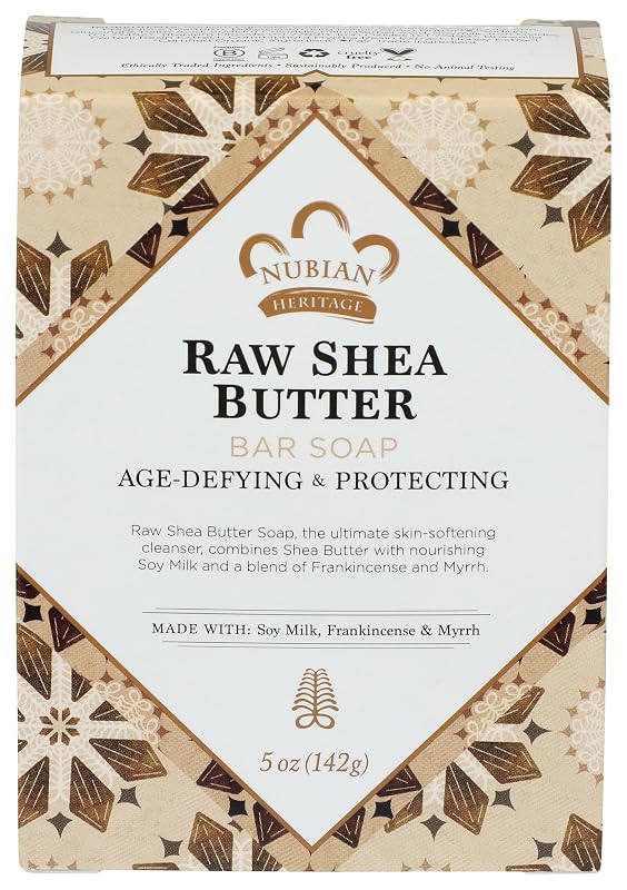 Sabonete em barra com manteiga de karité Raw Shea Butter Nubian Heritage, 140 g