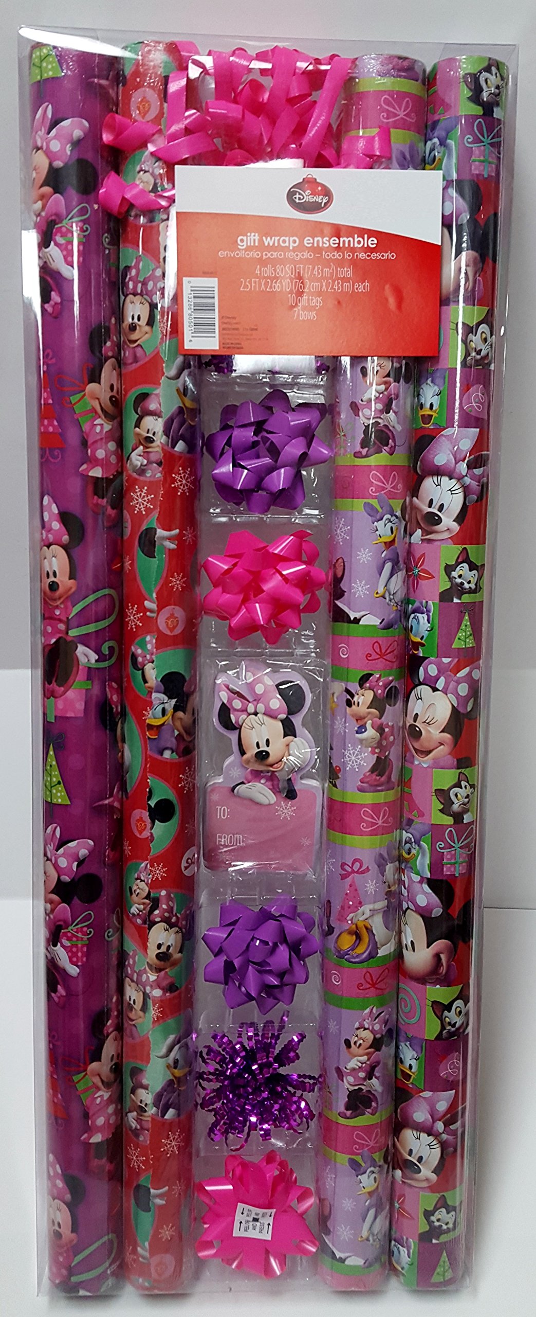 Disney Minnie Mouse Christmas Wrapping Paper Gift Set