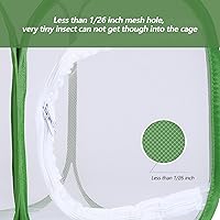 Vista 3 de RESTCLOUD Jaula de insectos con diseño de mariposas pequeñas, con 6 paneles de malla, 30,5 x 12.0 x 12.0 x 12.0 in de alto