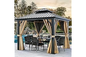 DWVO 10x10ft Hardtop Gazebo for Outdoor Living