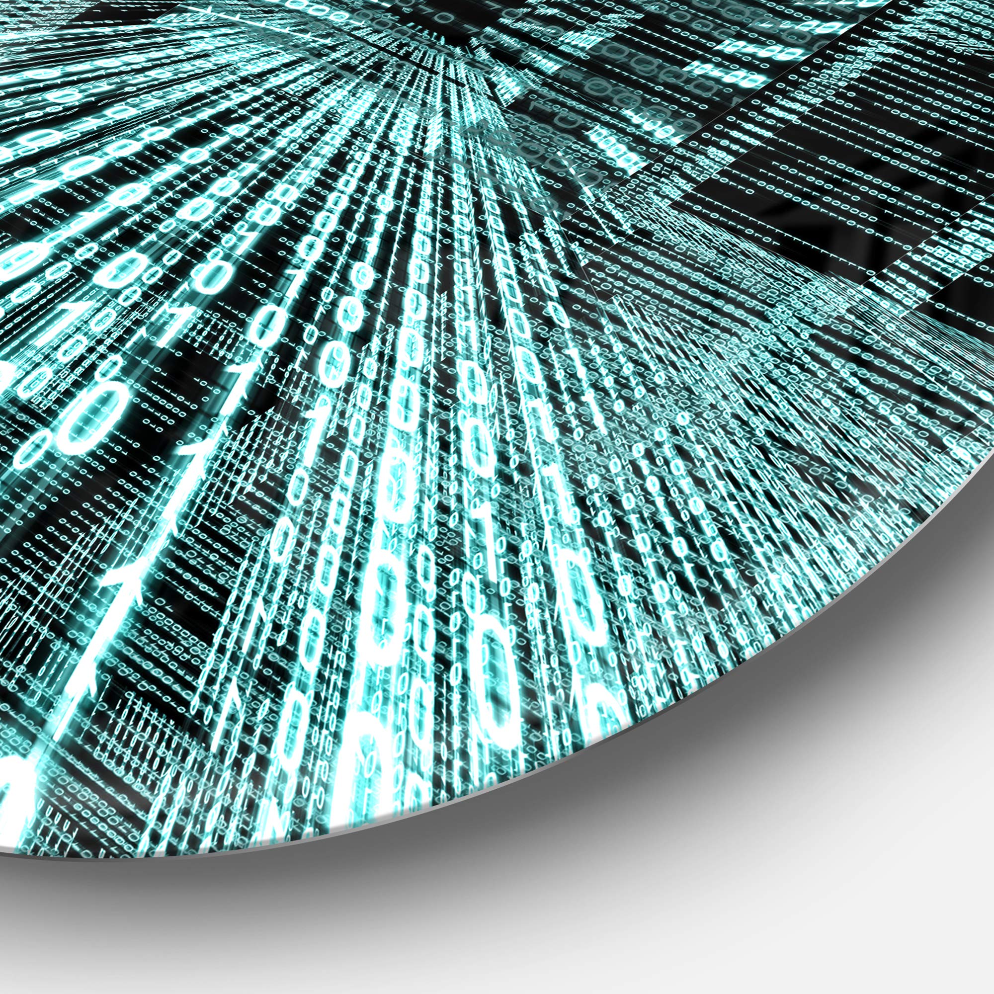 ❤︎M❤︎ Designart MT6849-C11 Binary Code - Contemporary Art Large Disc