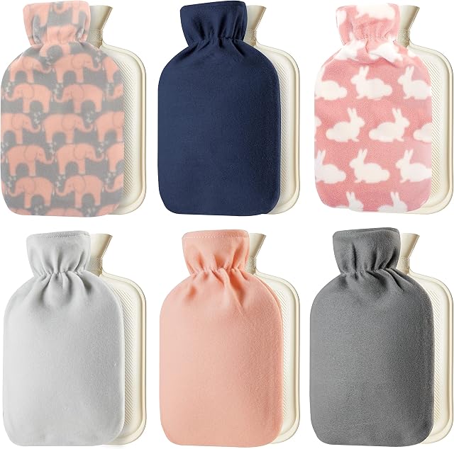 CityComfort Hot Water Bottle with Soft Fleece Cover - Natural Rubber 2 Litre - British Design - UK Safe Tested