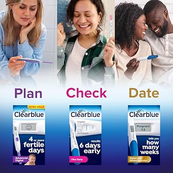 Clearblue Pregnancy Test, Rapid Detection, Result As Fast As 1 Minute, Kit of 2 Tests, Easy At Home Pregnancy Test