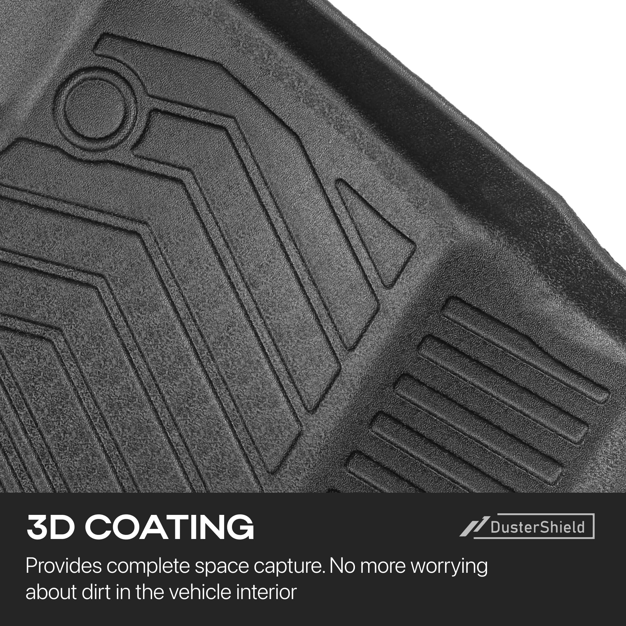 All-Weather Custom Fit Floor Mats Compatible with Ford F-150 2015-2024 2025 - Heavy Duty TPE Car Mats Full — view 4