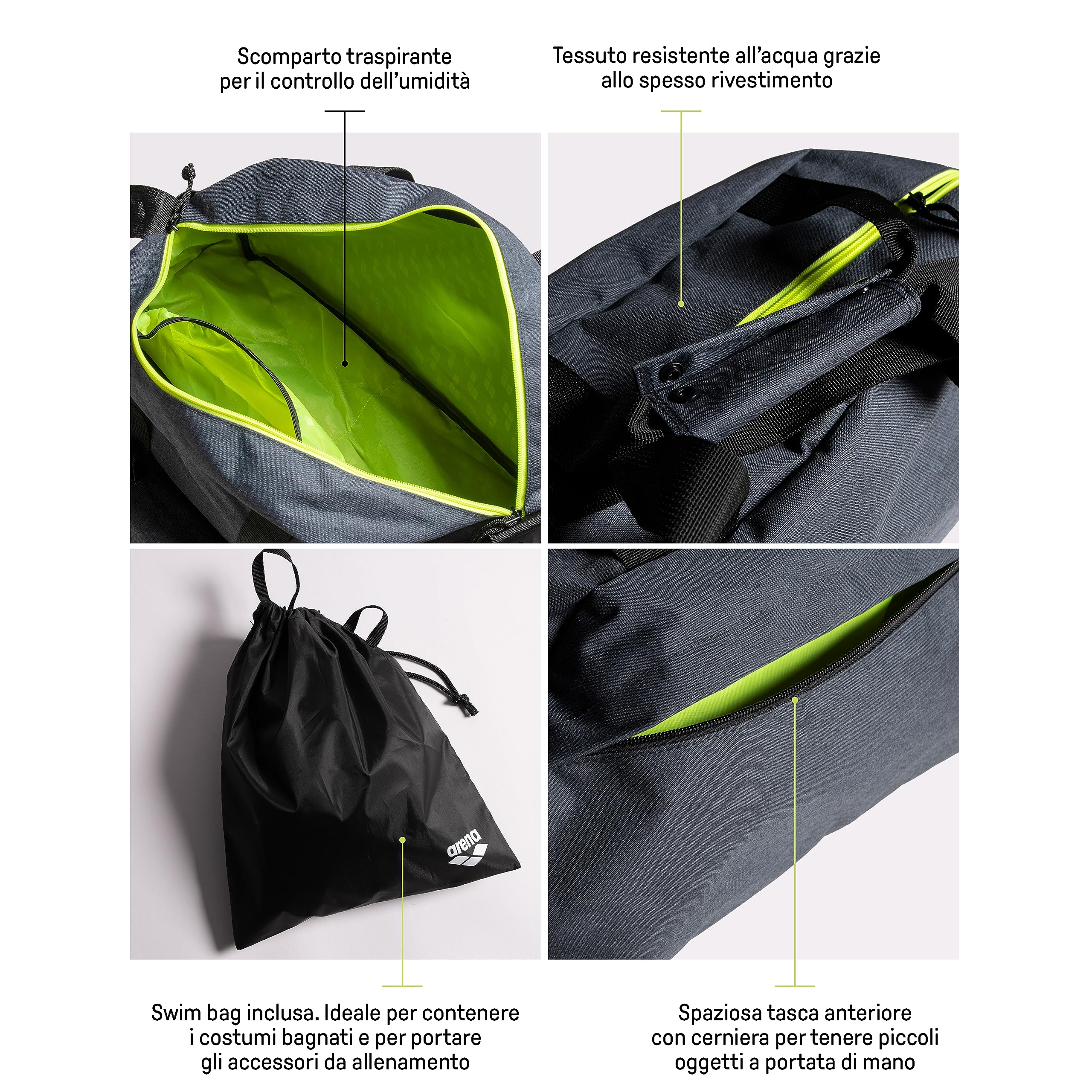 Borsone Sportivo Arena Spiky III 25L - Per Piscina, Palestra, Viaggi, Fondo Idrorepellente - Foto 9