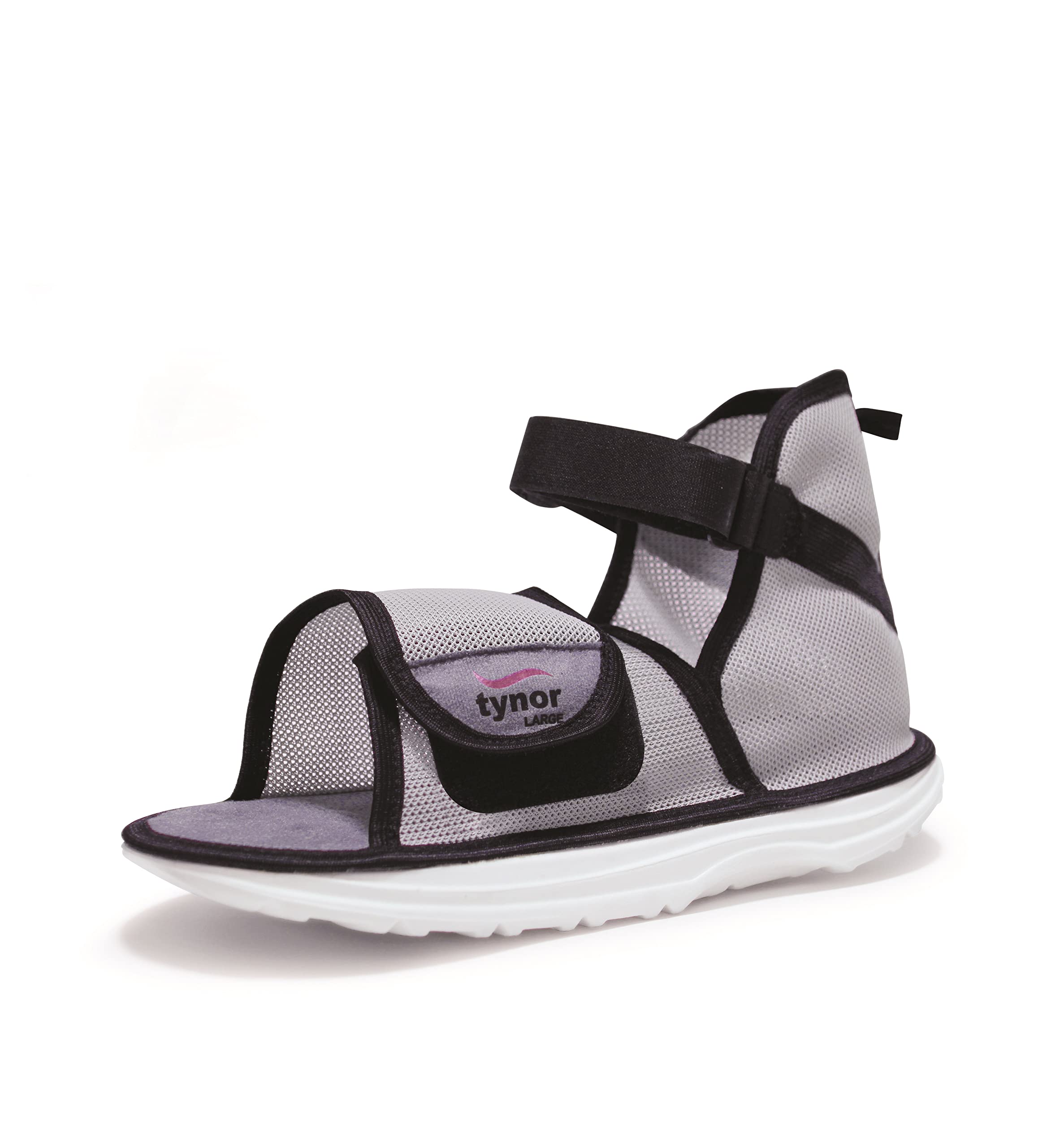 TYNOR Cast Shoe with Rocker Sole, for Foot Injury & Surgery Recovery | Durable & Comfortable Foot Plaster Cover | Foot Protection, Pack of 1 (Grey, Medium)