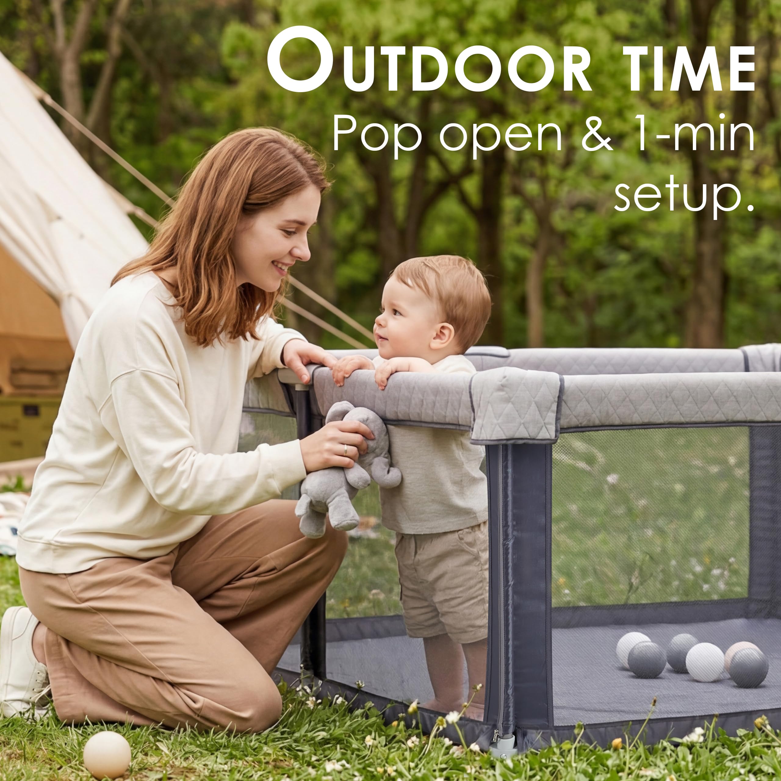 Sweeby Box per bambini, 150 x 180 cm (grigio siderale, 180 x 150)