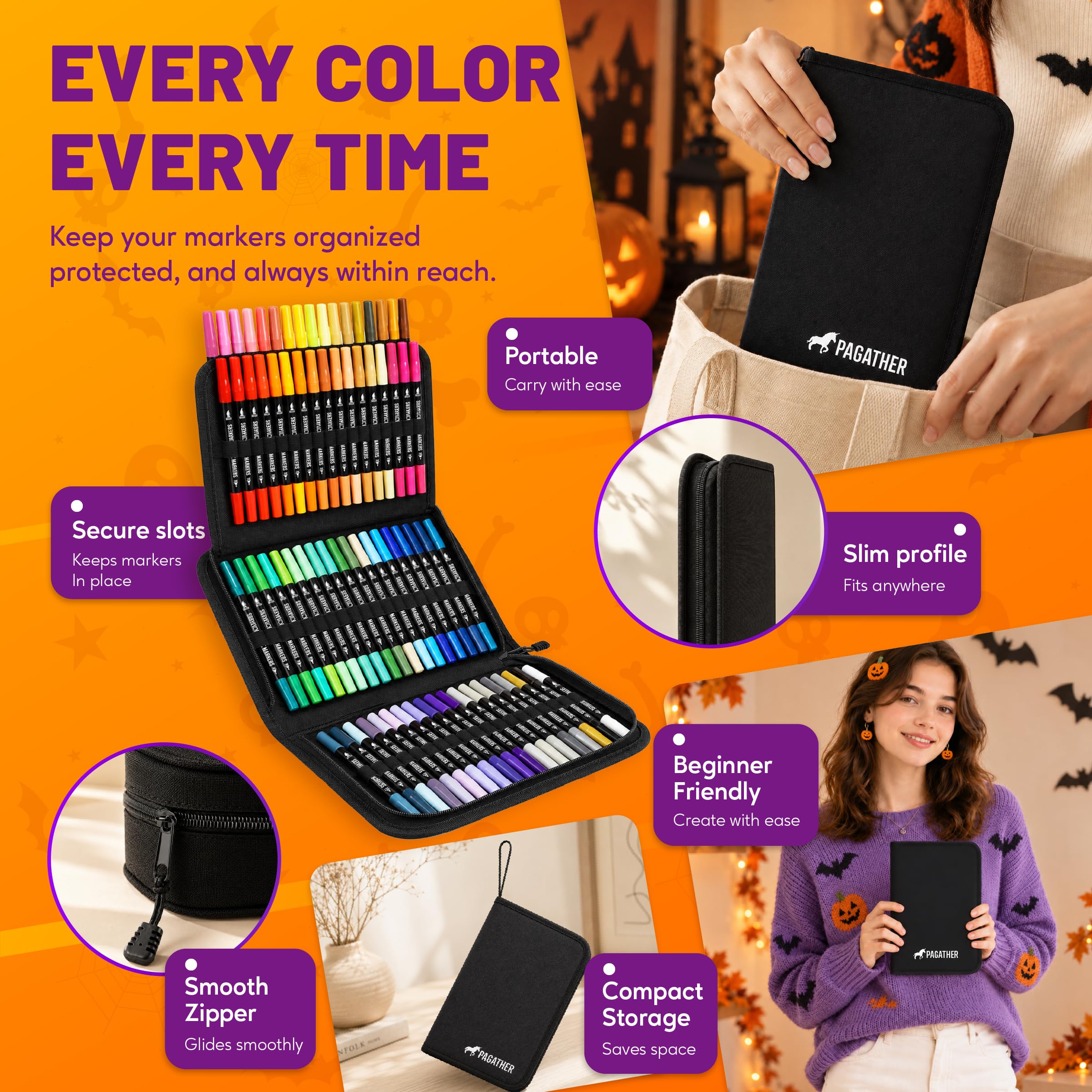 Pagather Acrylic Paint Markers - 72 Colors -5