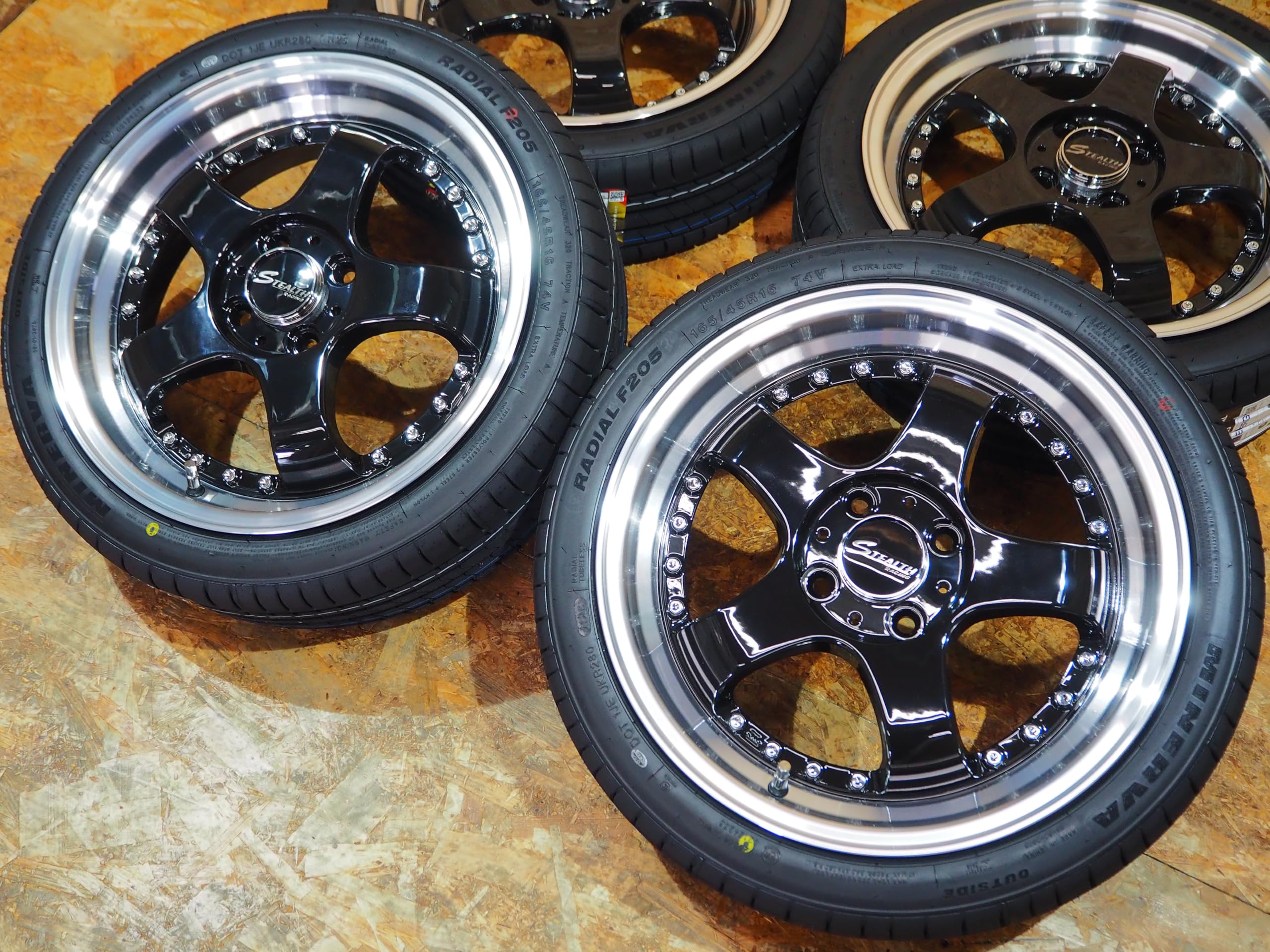 Amazon | 165/45R16 5.5J+43 4H100 タイヤホイールセット 1台分 