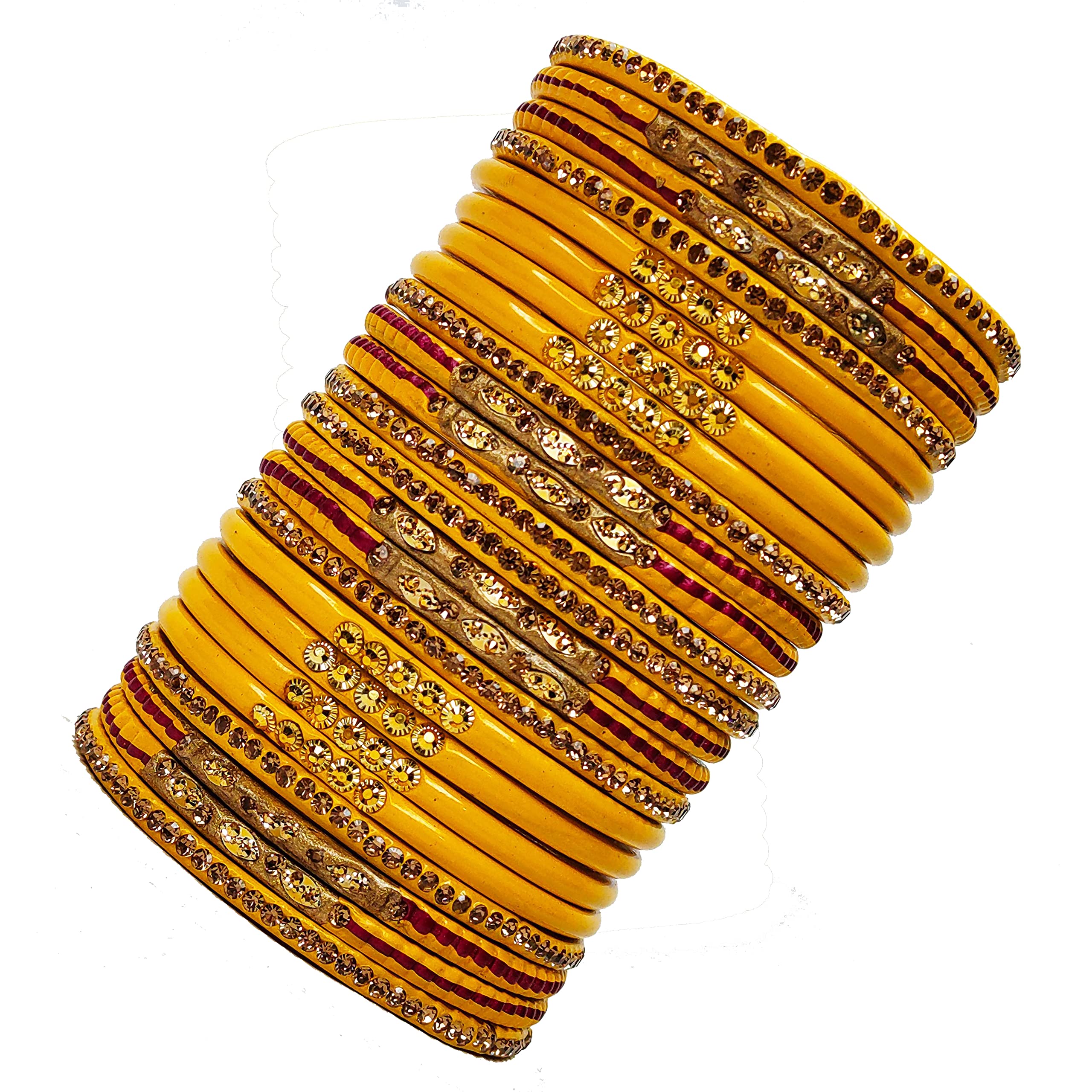 Lahthi Wala Beautiful Handcrafted lac bangles design set for women Pack of 24