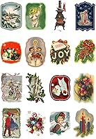 Vista 10 de Decoupage - Paquete de papel (35 hojas de 6 x 8 pulgadas), aldeas victorianas frías de invierno y cielos nocturnos increíbles, Navidad, FLONZ