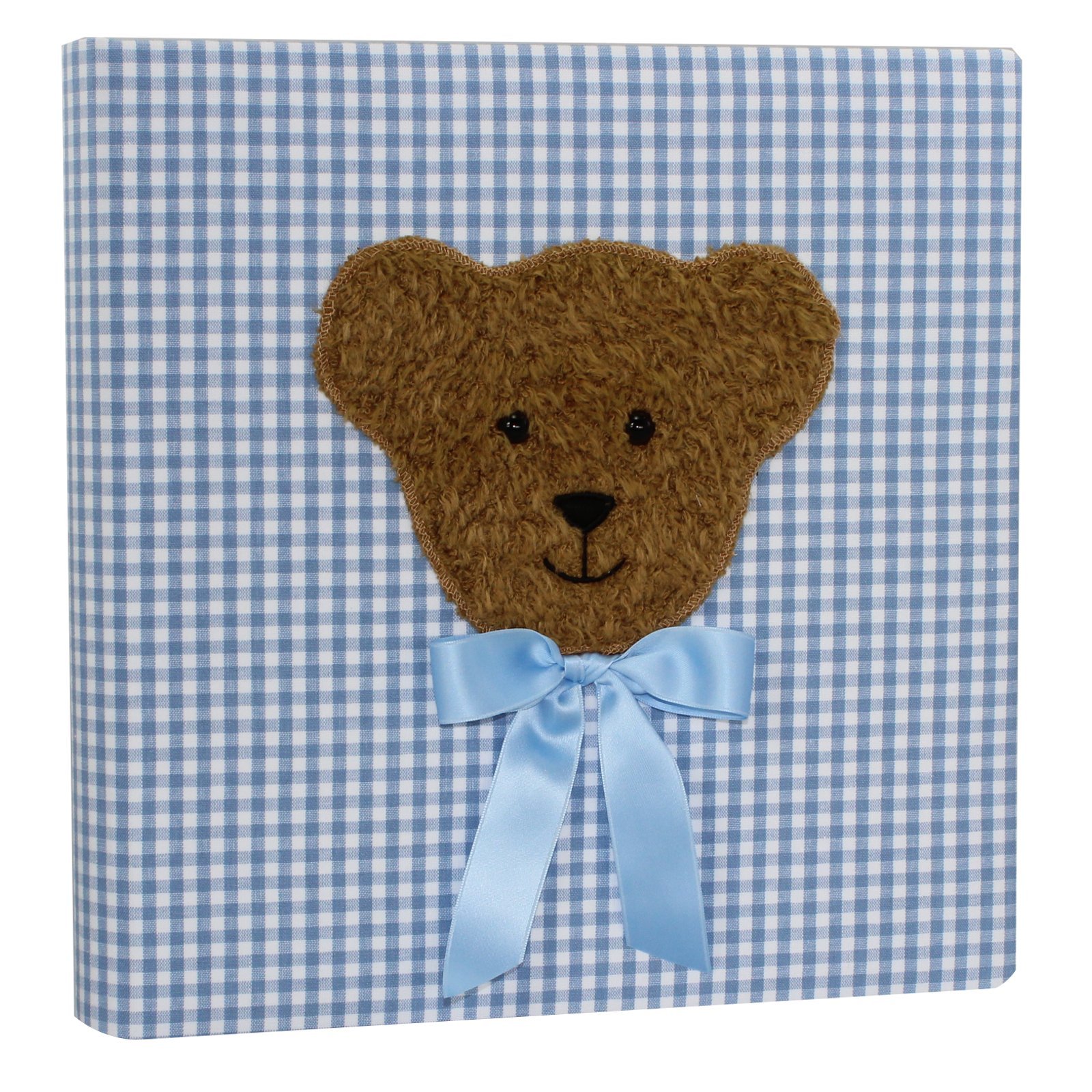 Álbum infantil con diseño de Teddy a cuadros, color azul