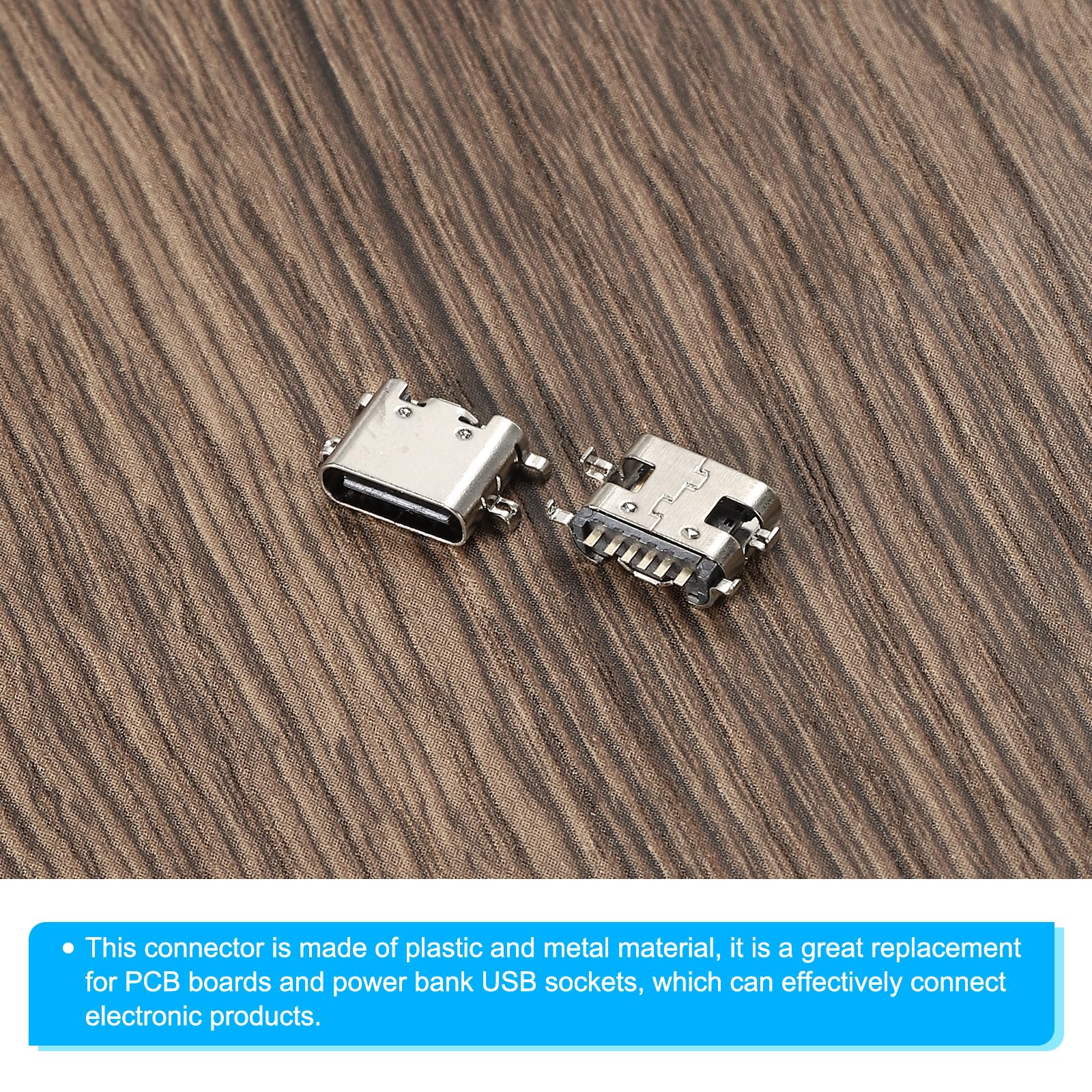PATIKIL USB 3.1 Tipo C Connettore 6 Pin Femmina Spina Presa 90 Gradi