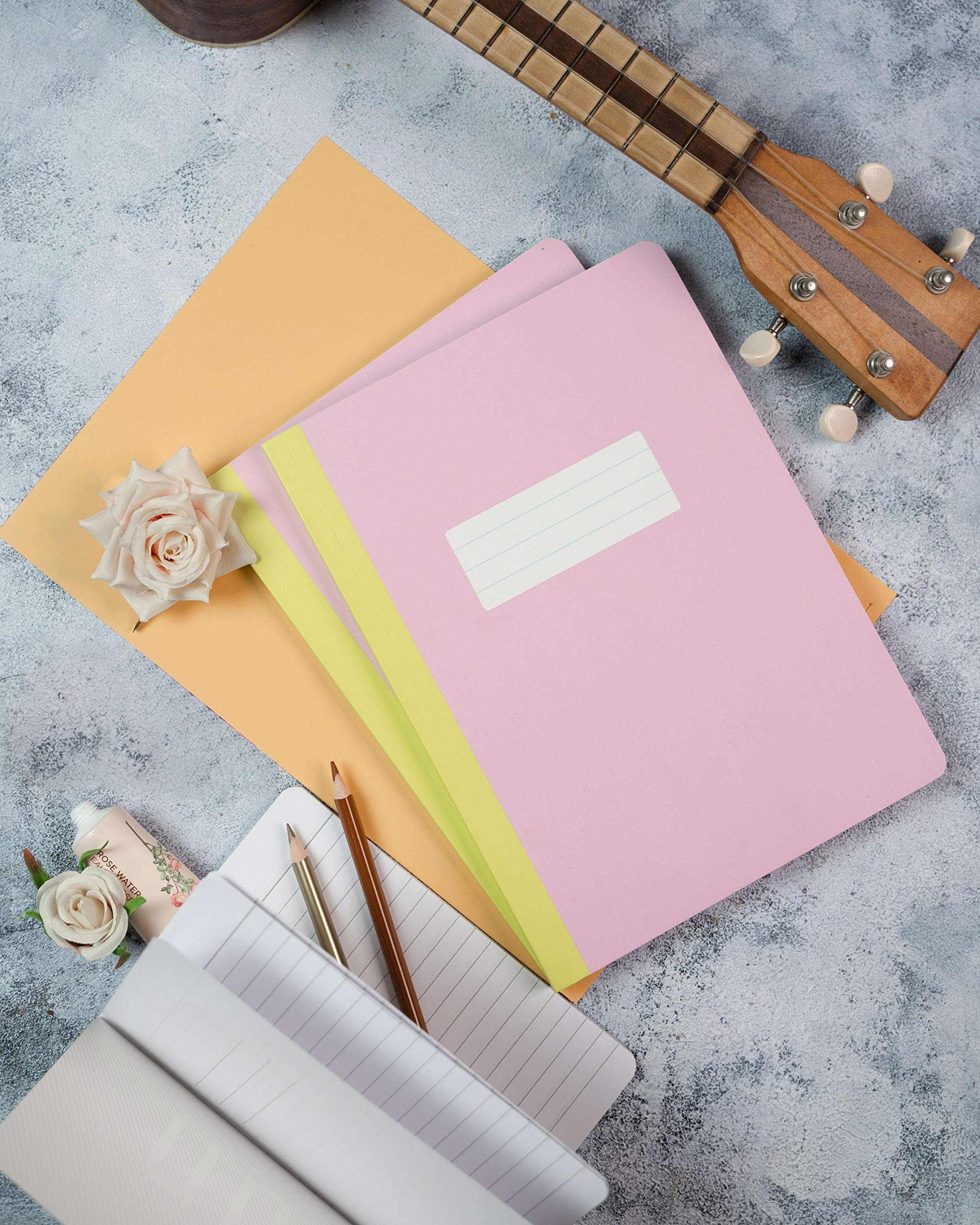 Fun Lines Premium 240 mm x 180 mm Single Line Ruled Notebook 160 Pages (Pink)