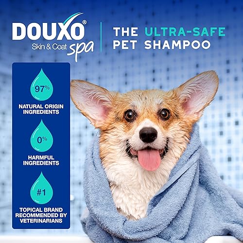 Miniatura 5 de DOUXO Skin & Coat SPA Champú para perros con olor ultra seguro para control de olores, 16 onzas líquidas, limpia e hidrata la piel, elimina el olor,