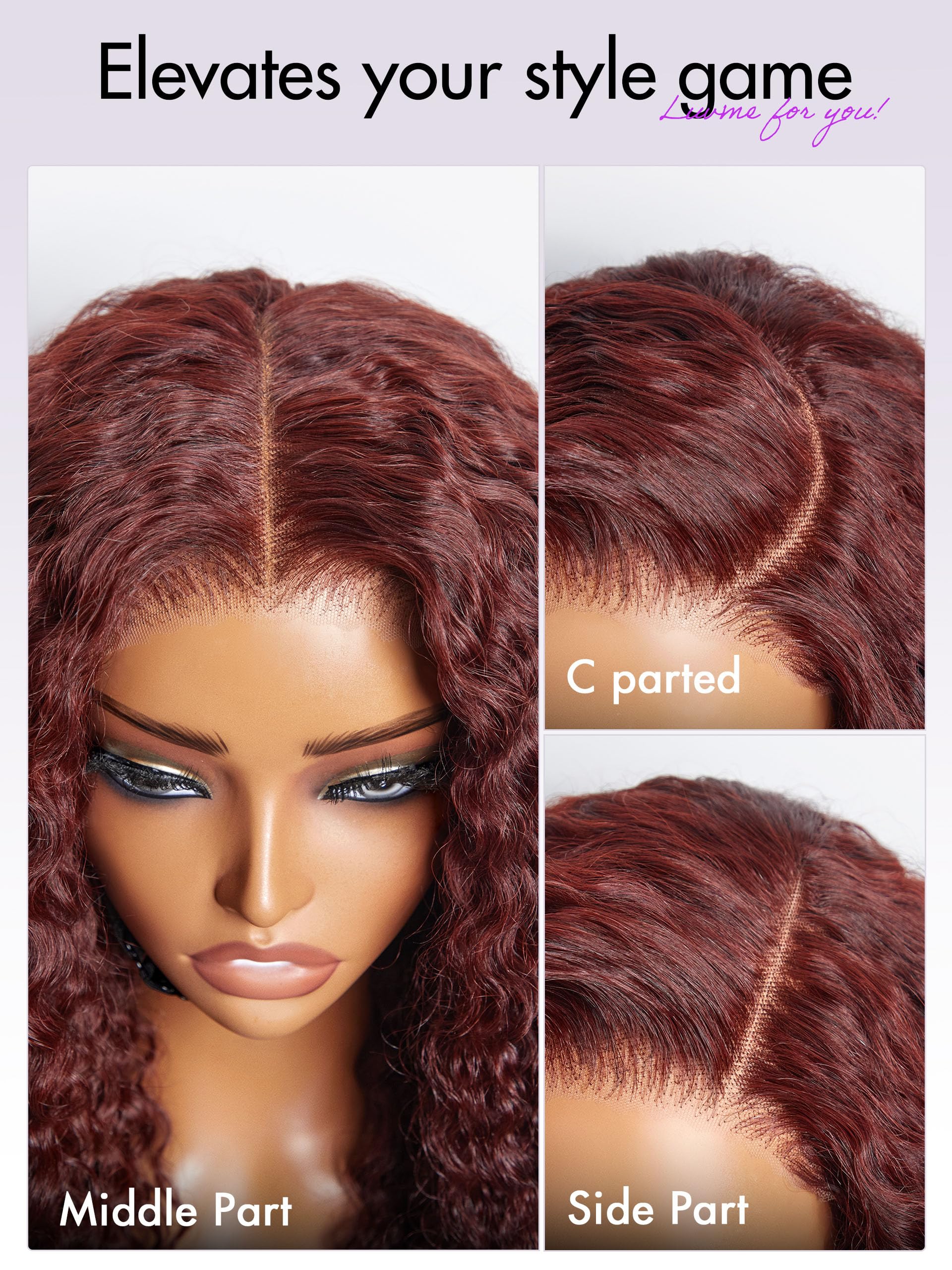 Very dark brown 5X5 Freeparting curly Lace Wig 5x5 Kinky Curly Gluleless Wig! MUST BUY| LUVME Hair  main image 3