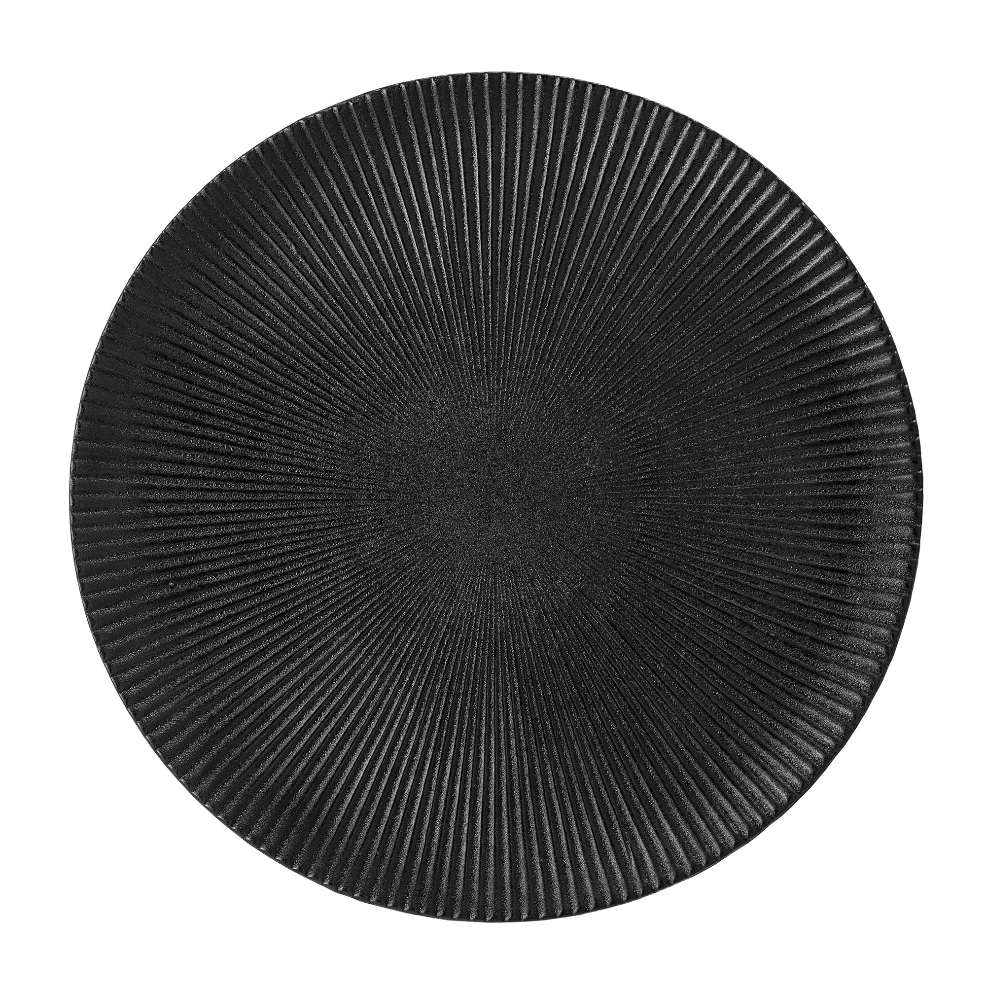 Bloomingville Neri 21255673 - Plato de cerámica en color negro con un diámetro de 29 cm