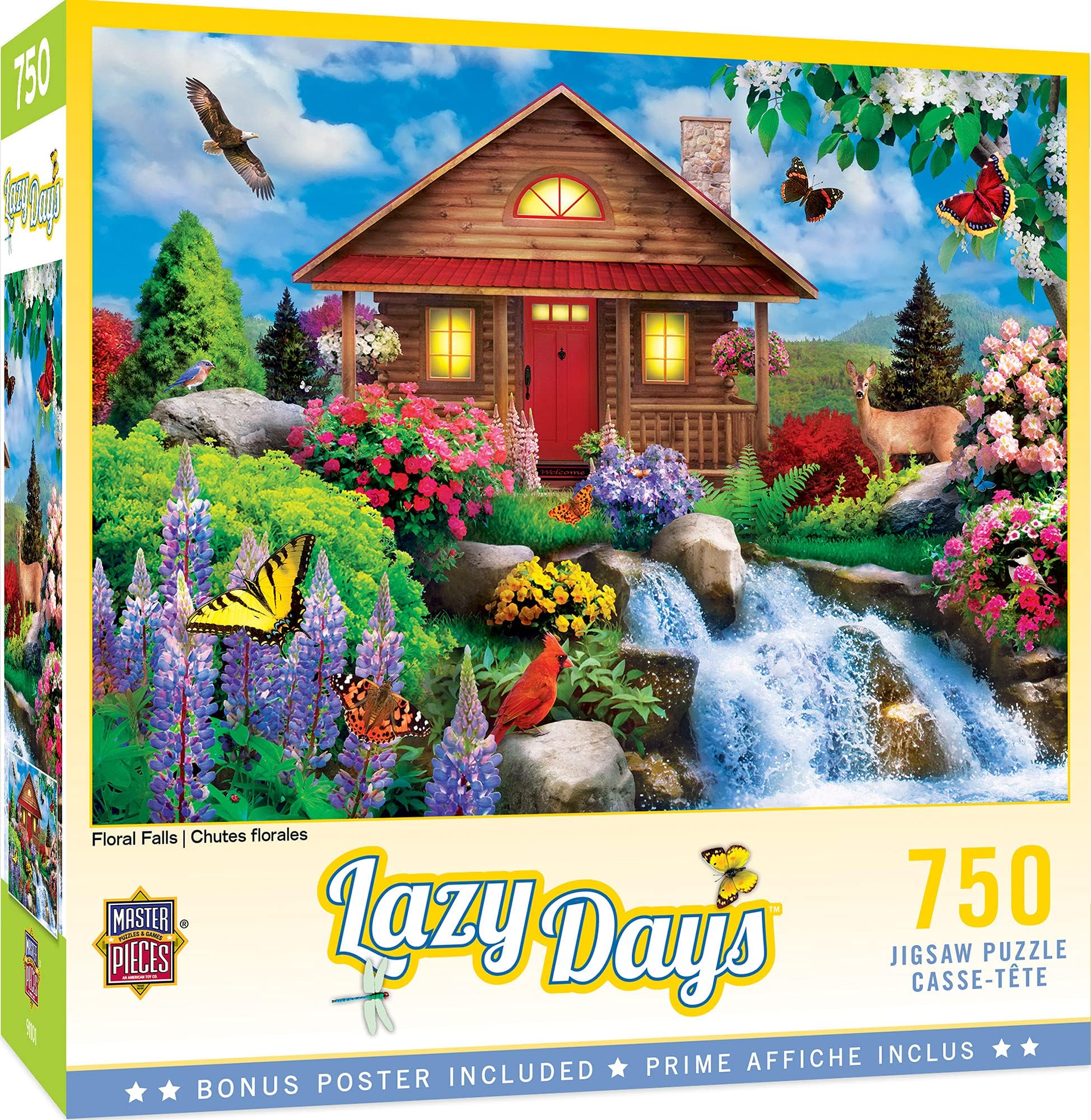 750 Piece Jigsaw Puzzle for Adults and Family - Floral Falls - 18"x24"