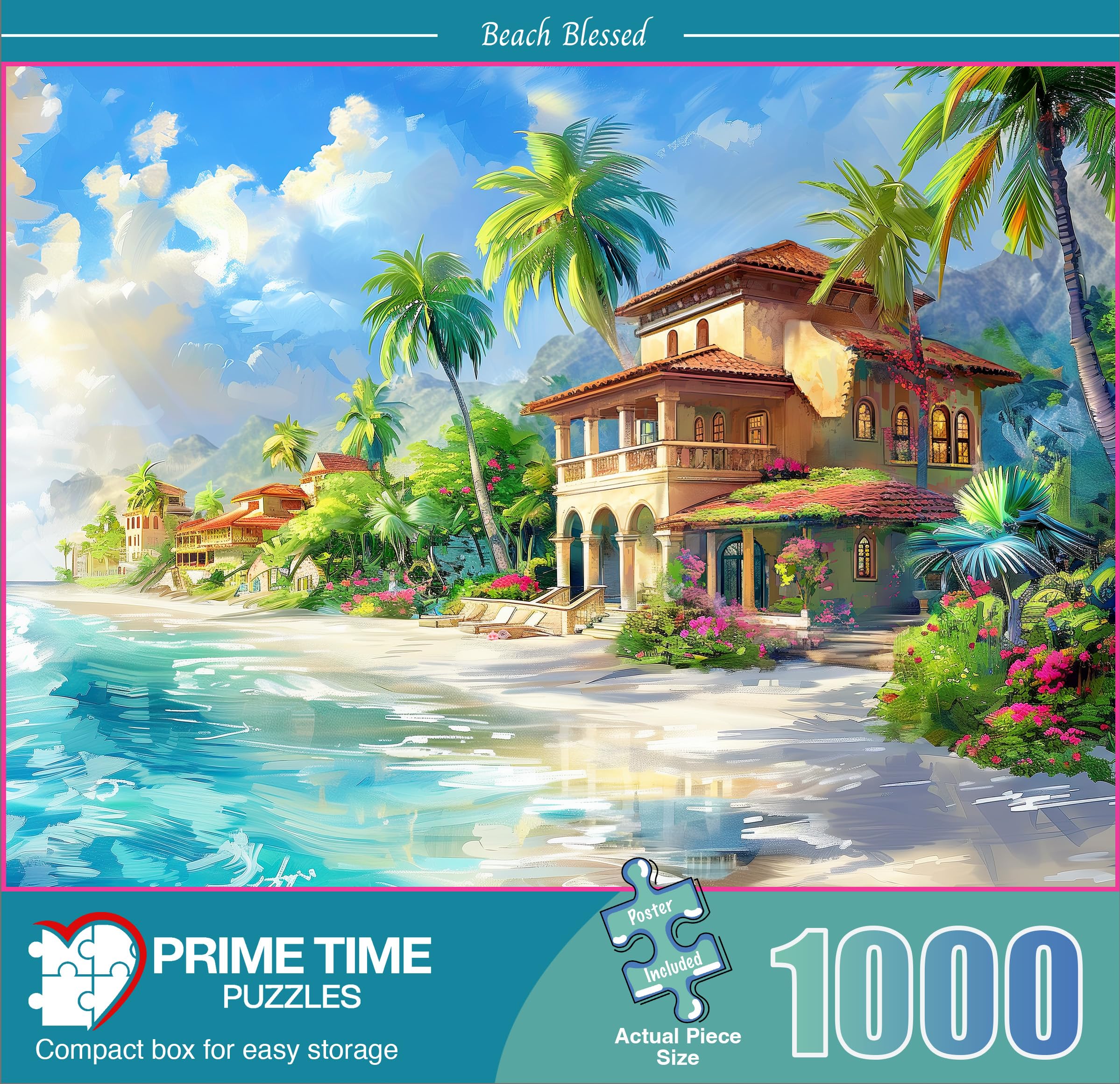 Amazon.com: 1000 Piece Jigsaw Puzzle for Adults - Elegant Beach