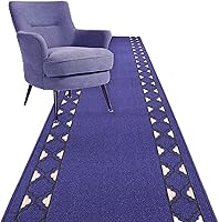 Vista 10 de Alfombras de pasillo lavables con borde enrejado de tamaño personalizado de 26 pulgadas de ancho x 25 pies (gris)