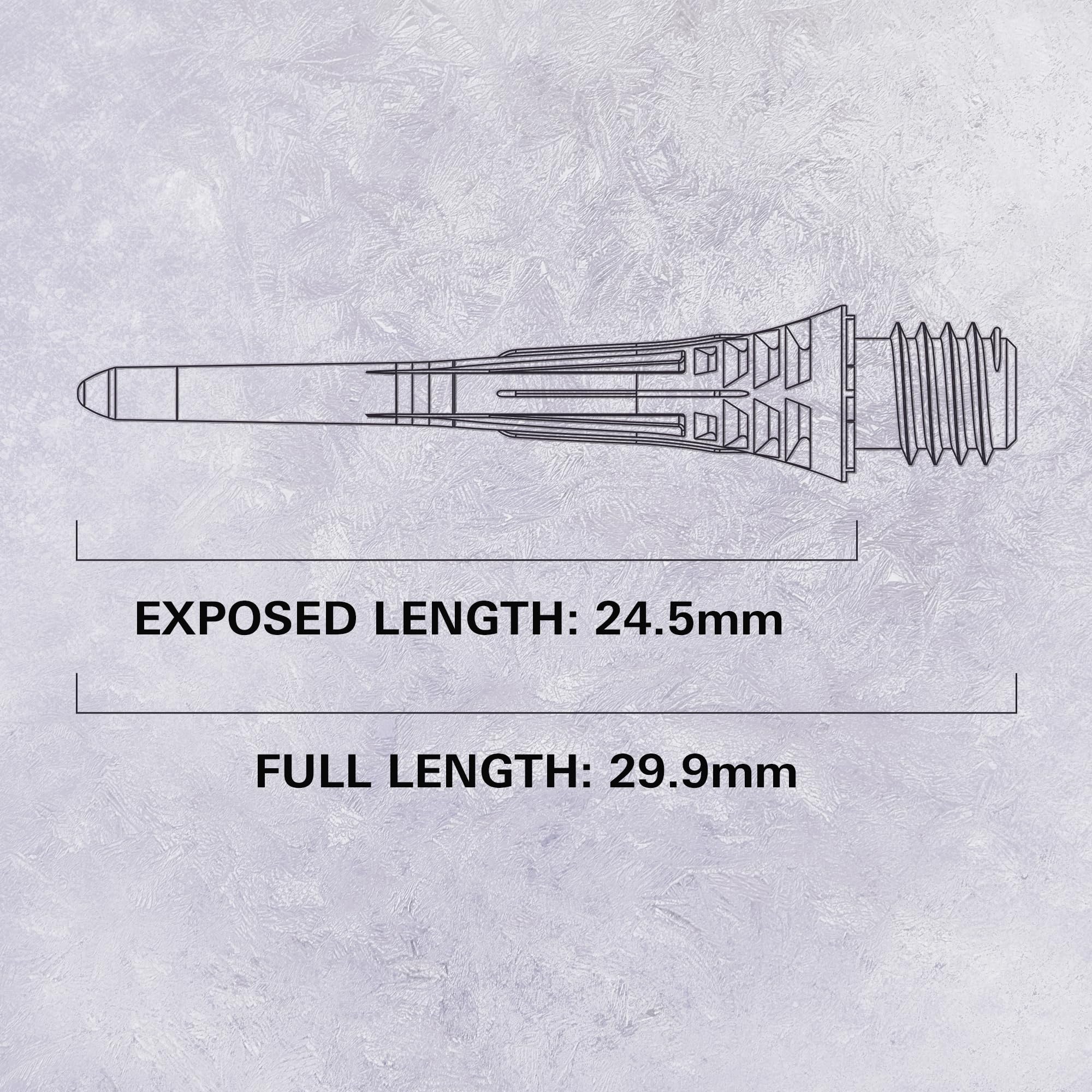 Target Darts Cryo Punta Morbida Multipack Set 30 Punte Bianco/Nero Filettatura 2BA