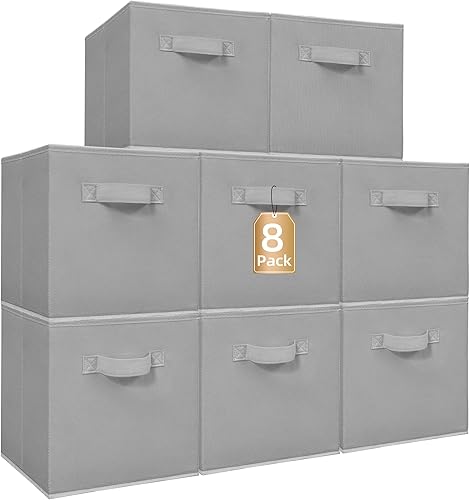 Miniatura 10 de STORAGE MANIAC Cubos de Almacenamiento, Contenedores de Almacenamiento Plegables de 11 Pulgadas con Asas, Paquete de 10 Contenedores de Tela