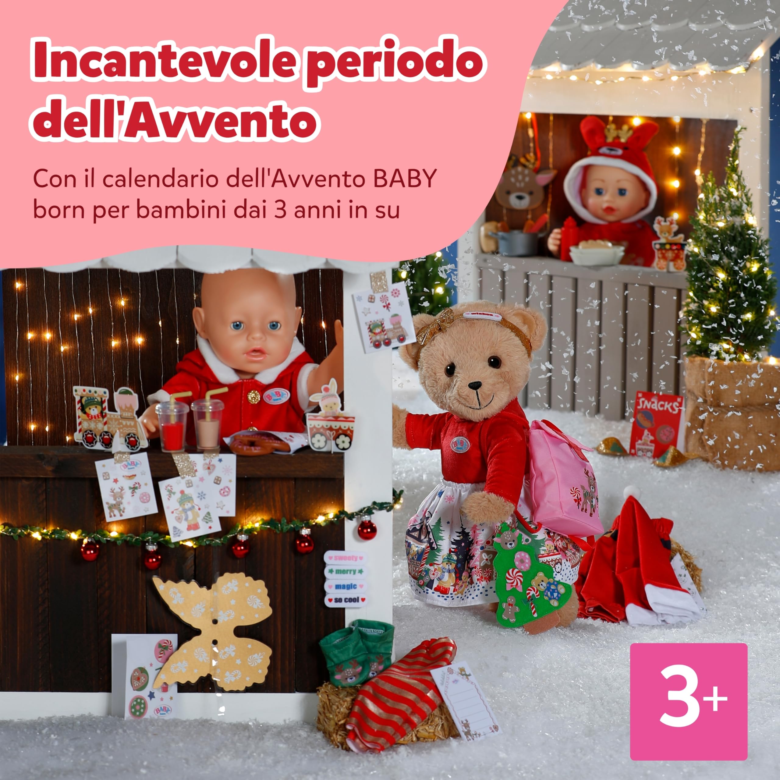 Calendario dell'Avvento BABY born - 24 sorprese - Abiti e accessori per bambole da 43 cm - Accessori di alta qualità per bambole per Natale
