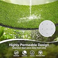 Vista 5 de Almohadilla de césped para perros con bandeja, 40''X27.5'' grande césped artificial para orinal, XL reutilizable de 3 capas almohadillas de césped