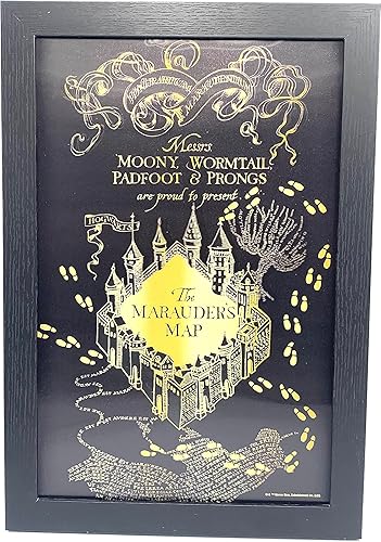 Silver Buffalo Harry Potter Messrs, Mooney, Wormtail, padfoot, Prongs are proud to present The Marauder's Map 13 x 19 pulgadas, arte lenticular