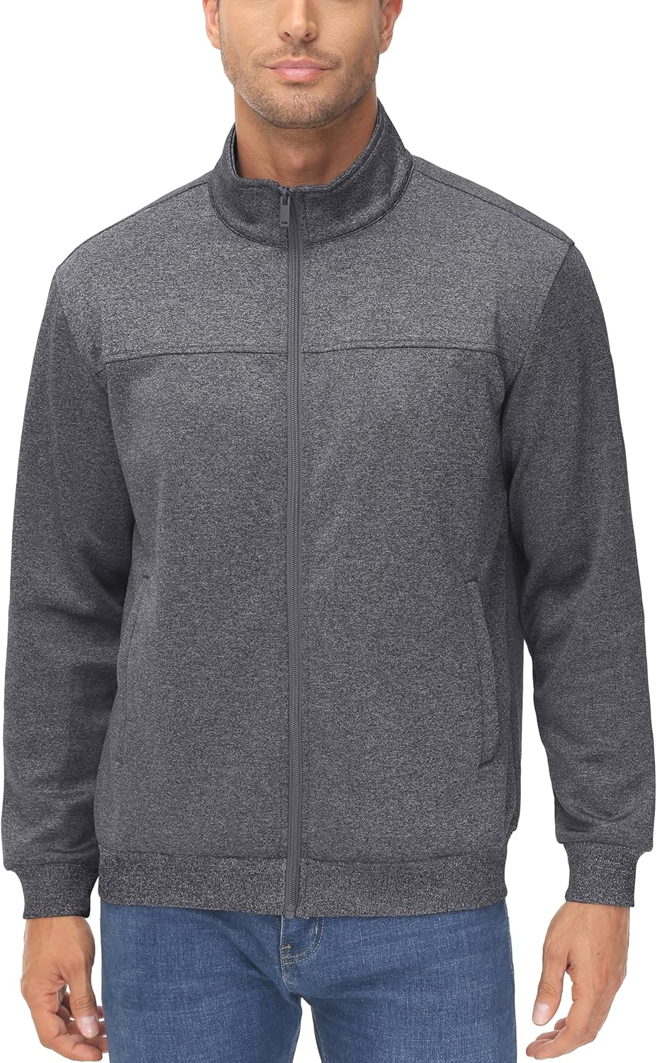 MAGCOMSEN Men's Track Jackets Lightweight Full-Zip Casual Coat Workout Running Athletic Active Jacket With Pockets - Image 6