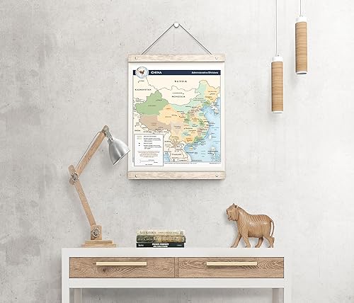 Miniatura 8 de Mapa de China - Mapa de pared de la CIA de las divisiones administrativas en inglés - Países de Asia - Hogeshooling profesores estudiantes