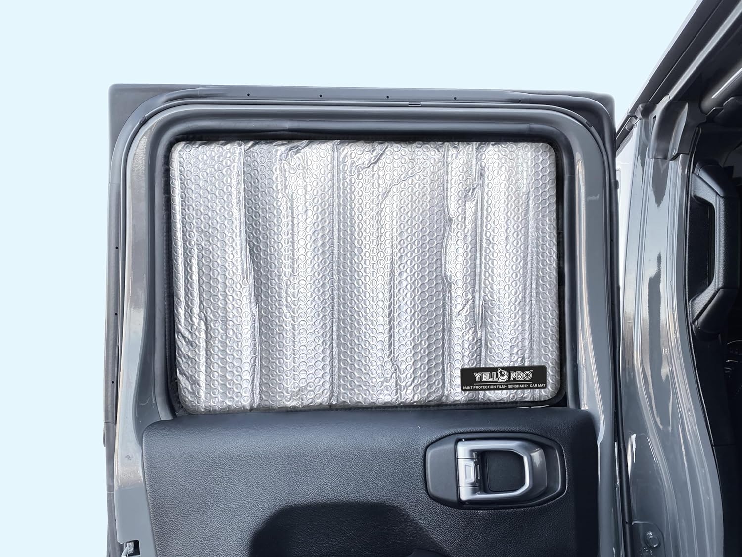 YelloPro Auto Side Window Rear Seat Sunshade Custom Fit for 2020 2021 2022 2023 2024 2025 2026 Jeep Gladiator Pickup, UV Reflector Sun Protection Accessories (Set of 2) -Made in USA