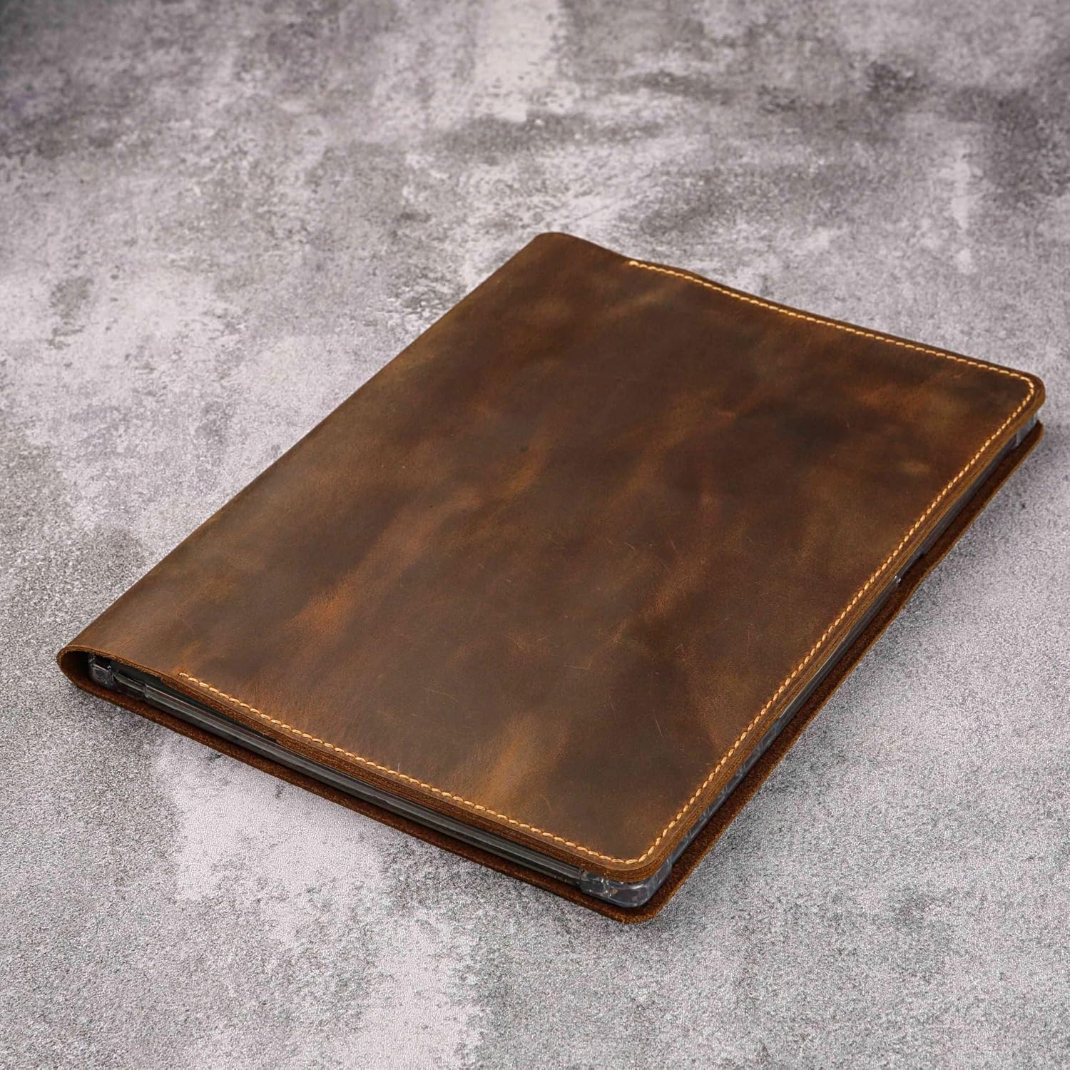 Personalized Leather Folio case with Pen Holder for Remarkable 2, Genuine Leather Folio Cover for Remarkable Paper pro V10-LRMB05S