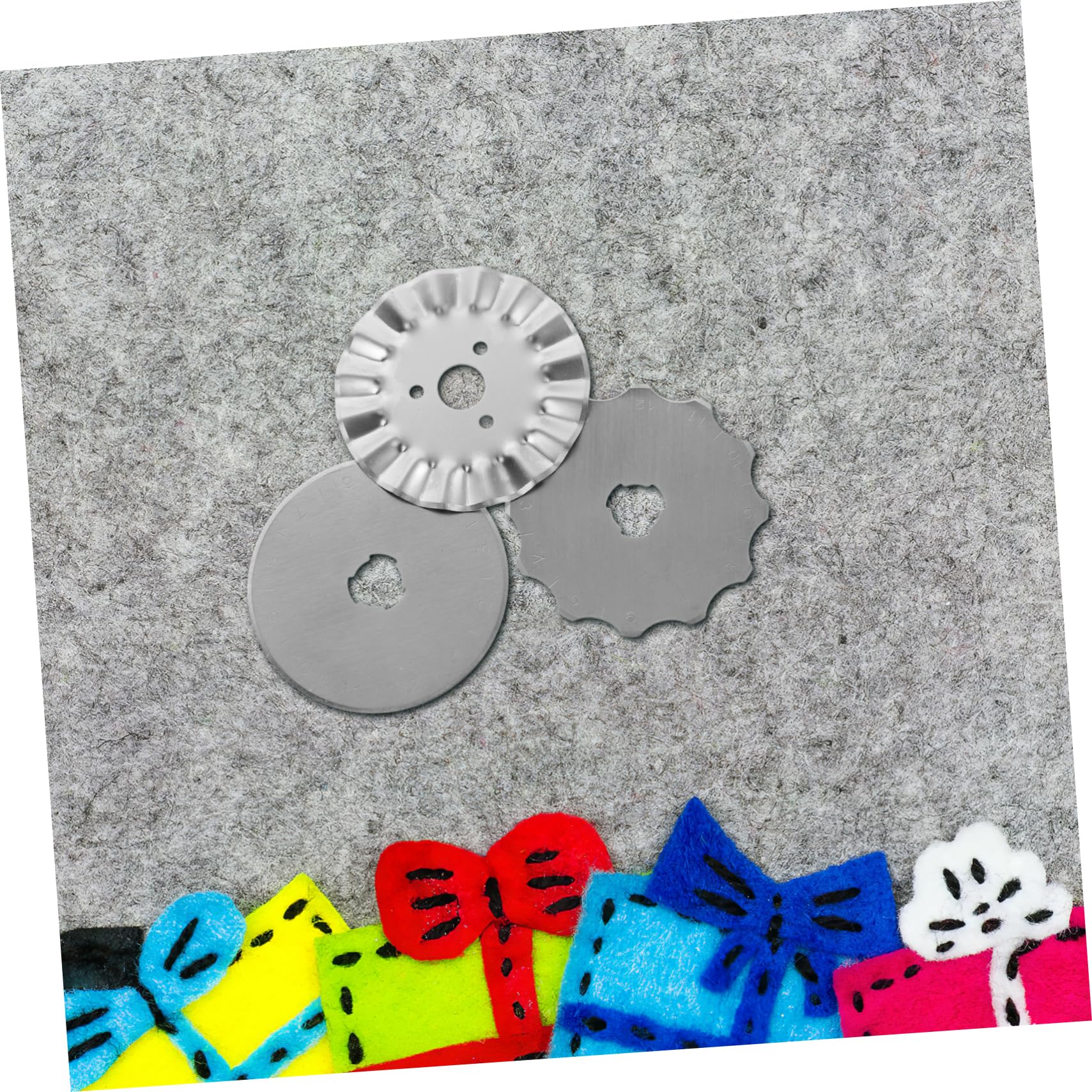 Gadpiparty 4 Sätze Nähklingen Rollschneider Echter Rollschneider Zum Nähen Und Mattieren Rundes Papier Für Rotierenden Rollgrip Stoff Aus Kleine Rollschneiderteile 6 Stück * 4