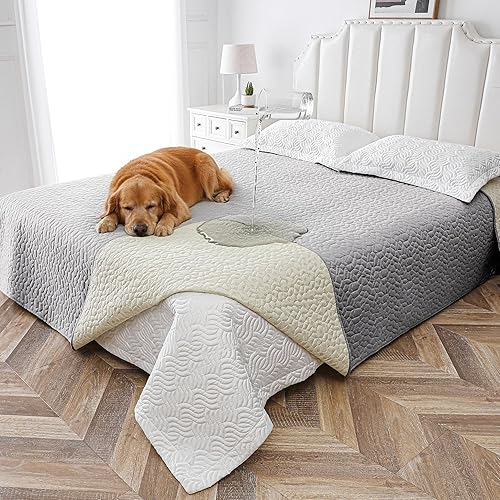 Miniatura 22 de Manta impermeable para perro, lavable antideslizante para sofá, mantas resistentes al pelo de mascotas, para cama, silla, muebles, protector para