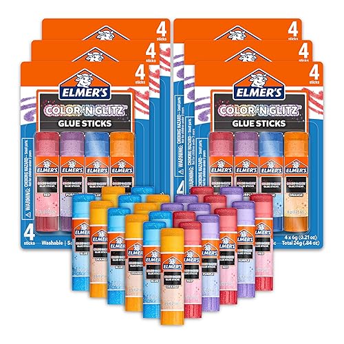 Miniatura 7 de Elmer's Barras de pegamento perfumadas, lavables, transparentes, variados, 0.21 oz, 6 paquetes de 4 (24 unidades en total)