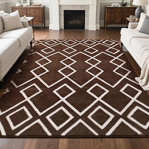 Miniatura 21 de Alfombra de pasillo suave, 2x6 pies, alfombra no deslizante marroquí para dormitorio, alfombras geométricas pequeñas con espuma viscoelástica