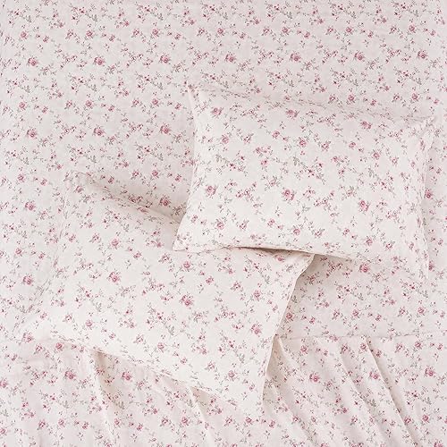 Miniatura 6 de Modern Threads Juego de sábanas y fundas de almohada extrasuaves estampadas, 3 piezas, bolsillo profundo de hasta 16 pulgadas, color rosa de