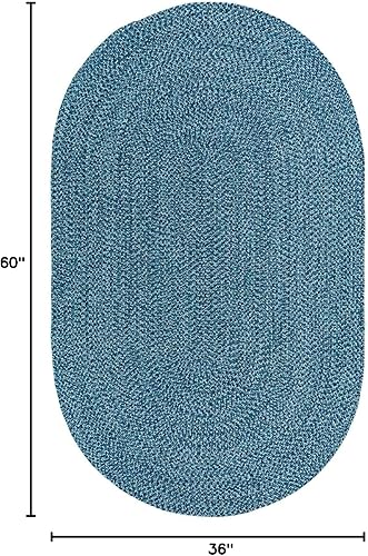 Vista 28 de DECOMALL Azure - Alfombras trenzadas para exteriores, alfombra ovalada para interiores, 3 x 5 pies, color gris