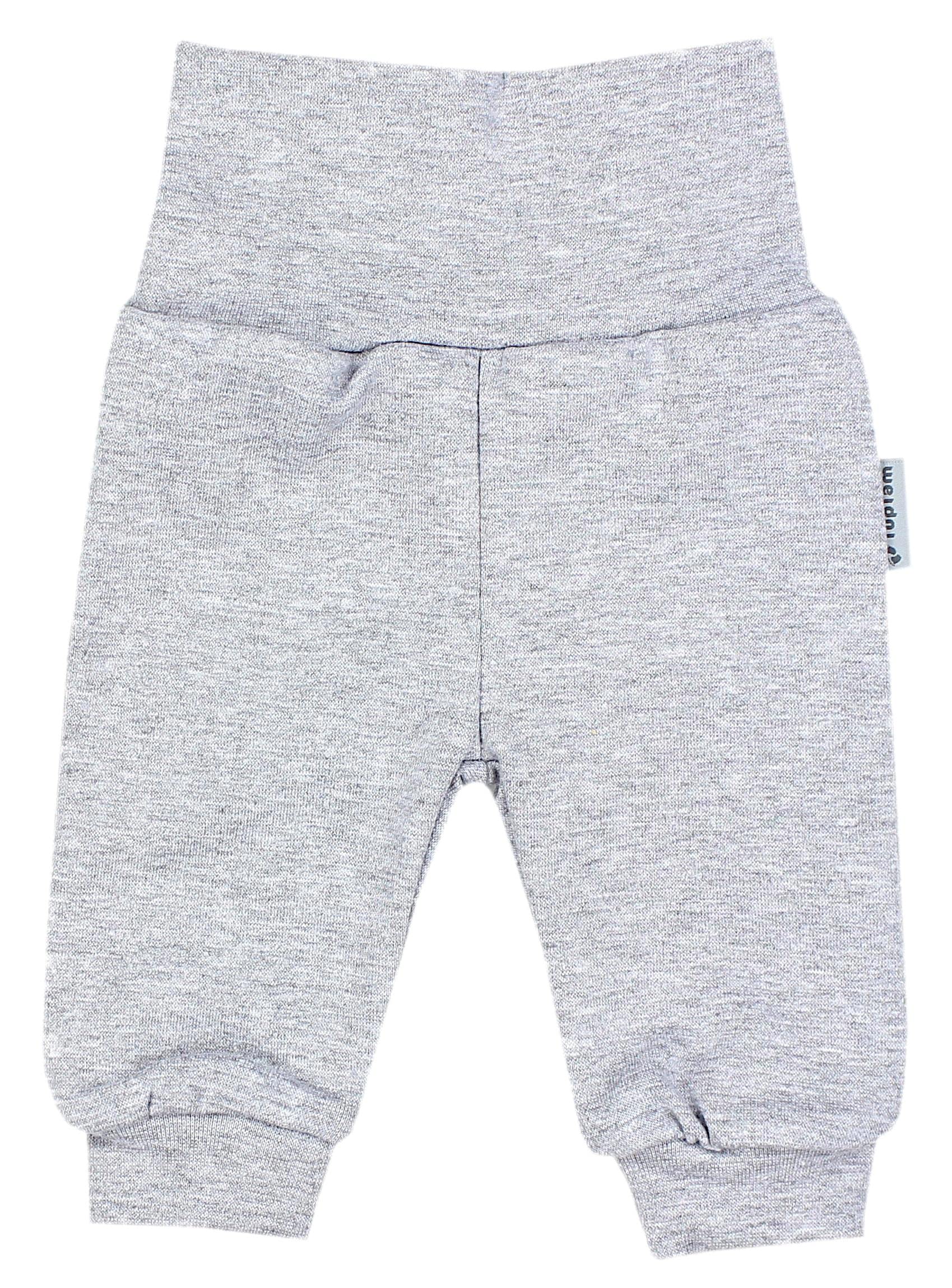 TupTam Pantalones Bebé Niño 3 Unidades – Pantalones Bebe de Algodón con Cintura Ancha y Puños